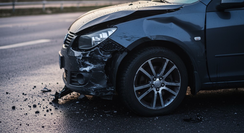 Wypadek w Bojszowach: Dwie osoby ranne, droga już przejezdna