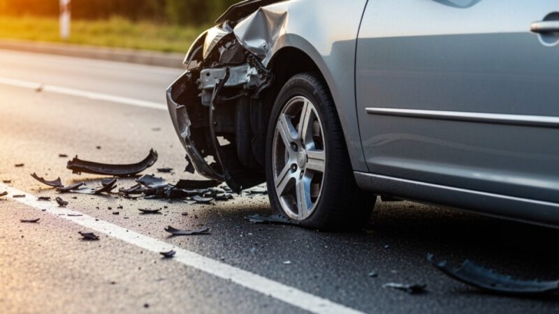 Wypadek na ulicy Brzezińskiej: 18-latek w szpitalu po zderzeniu z ciężarówką