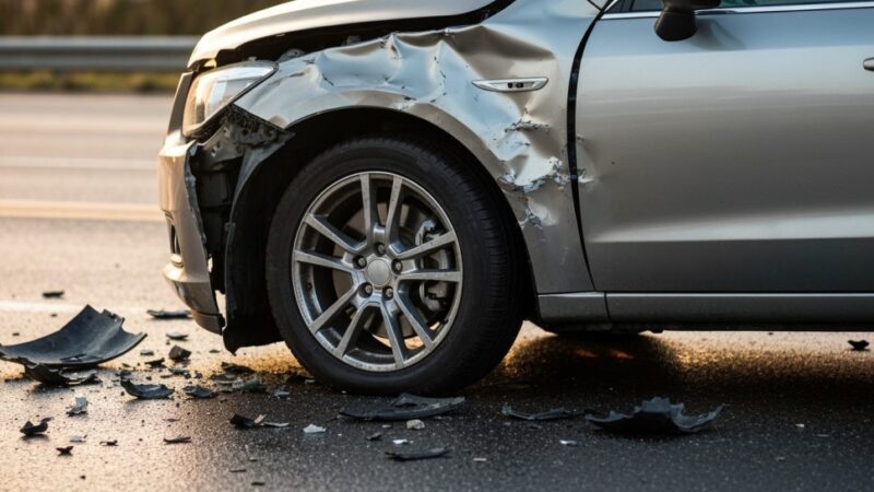 Zderzenie w Imielinie: Utrudnienia na DW934 po wypadku drogowym