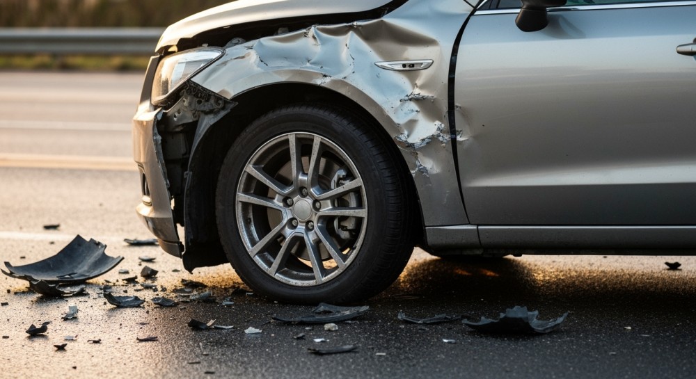 Zderzenie w Imielinie: Utrudnienia na DW934 po wypadku drogowym