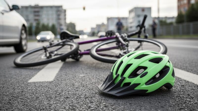 Kierowca nie ustąpił pierwszeństwa rowerzystce na przejeździe