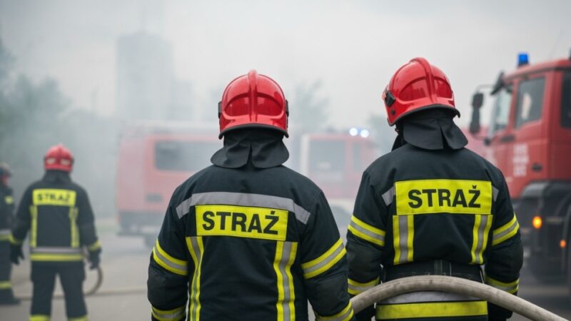 Pożar ciężarówki paraliżuje ruch na ul. Pokoju