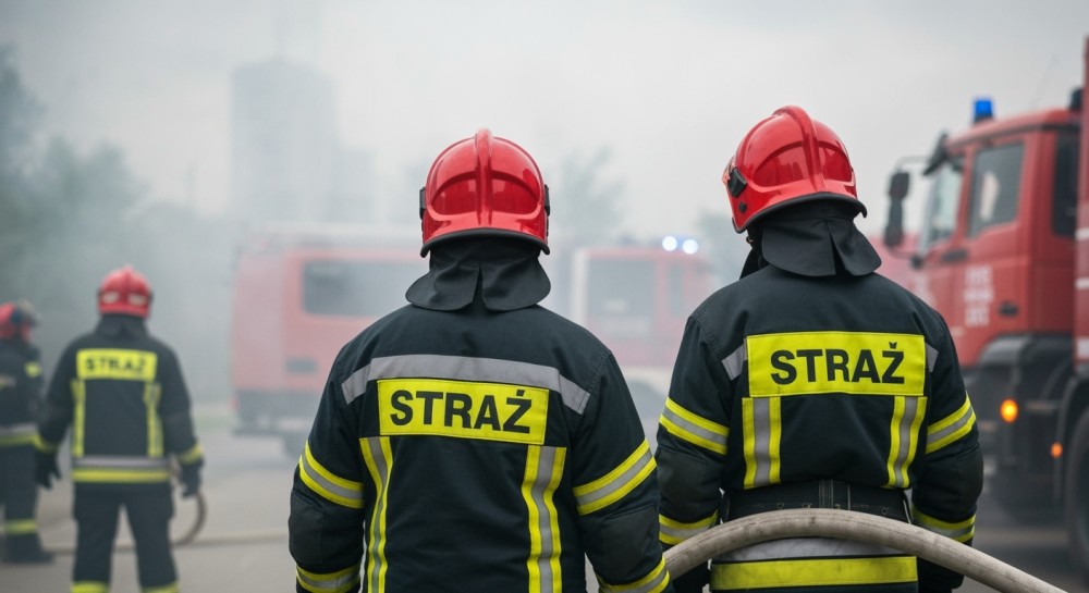 Pożar ciężarówki paraliżuje ruch na ul. Pokoju